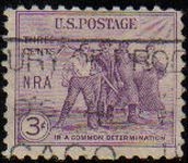 Z vendido USA 1933 Scott 732 Sello Ley de Recuperación Nacional usado